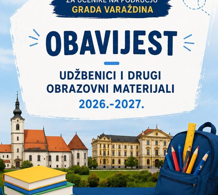 Obavijest za roditelje/skrbnike učenika s područja Grada Varaždina (s prebivalištem u Gojancu ili Varaždinu)