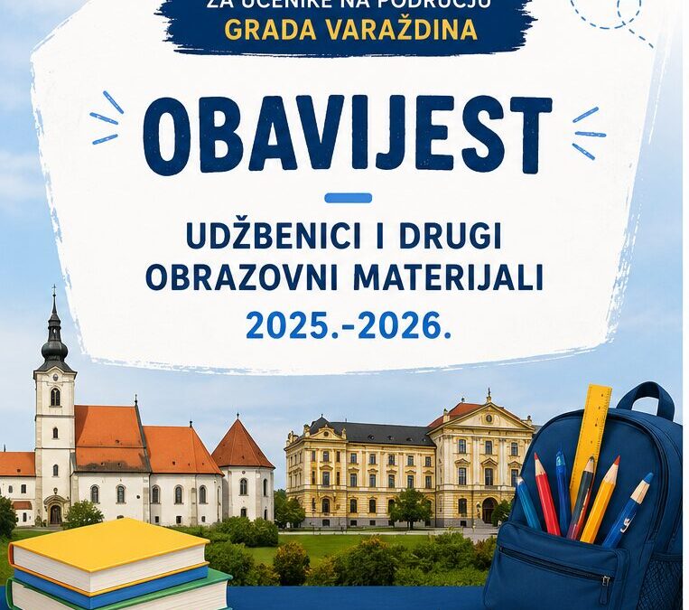 Obavijest za roditelje/skrbnike učenika s područja Grada Varaždina (s prebivalištem u Gojancu ili Varaždinu)