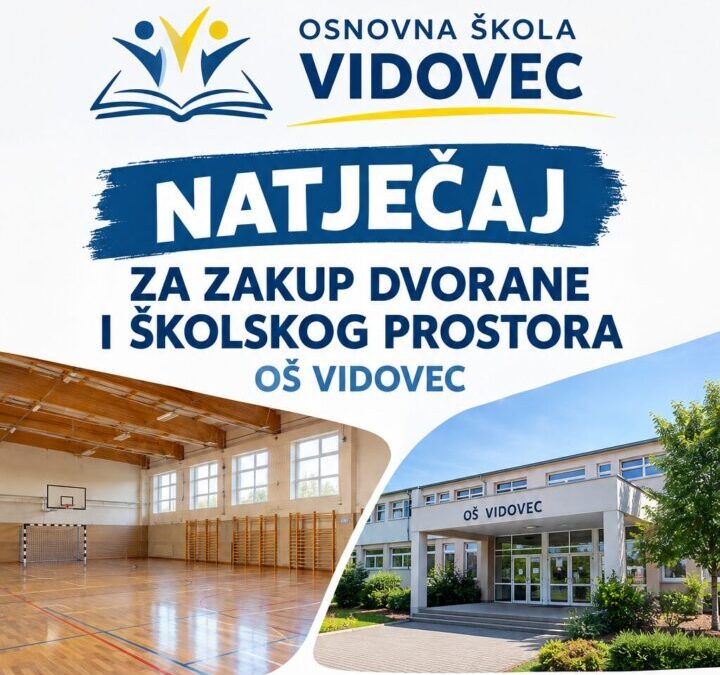 Natječaj za zakup dvorane i školskog prostora